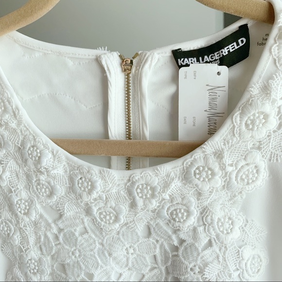 NEW Neiman Marcus White Bridal Lace Top - Picture 2 of 7